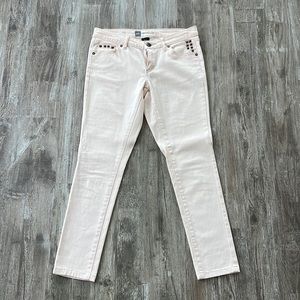 Target Brand Mossimo Premium Denim, Peach colored denim, stud detail size 6, new